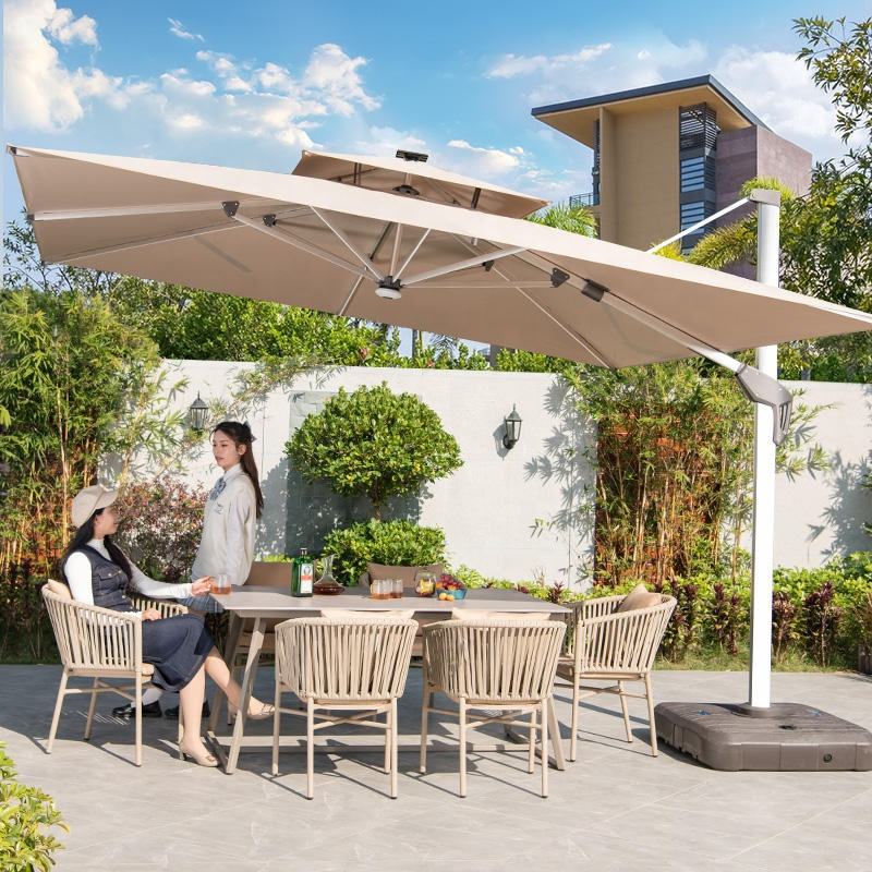 Outdoor Umbrella  with Solor Energy LED Light gallery 3